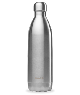 Qwetch Bouteille isotherme inox brossé 1000ml - 10254